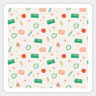 Winter holiday pattern Sticker